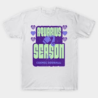 Aquarius Season Y2K Aesthetic Cosmic Oddball Zodiac Sign T-Shirt